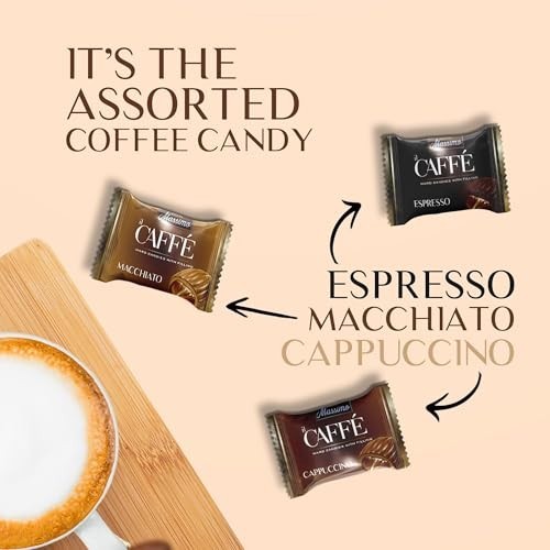 Assorted Coffee Candy – 2.2 lb Bulk Bag, Espresso, Macchiato, Cappuccino Flavors