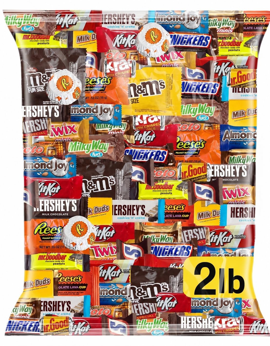 Chocolate Candy Variety Pack 2 LB Bulk Bag – Approx. 90 Individually Wrapped …
