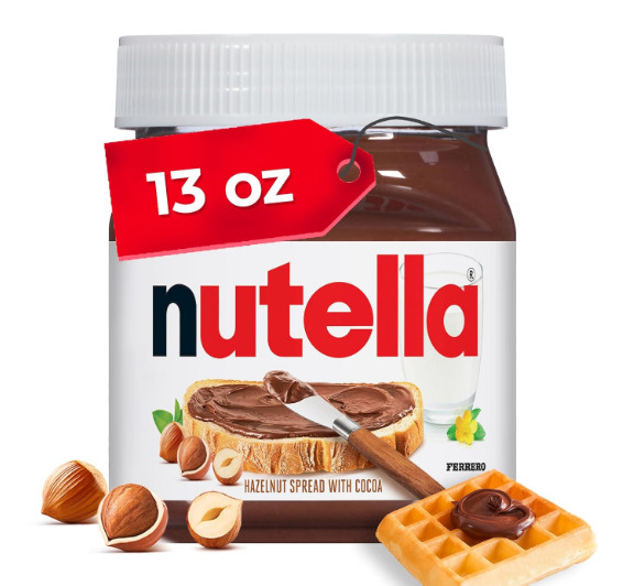 Nutella Hazelnut Spread with Cocoa Creamy Breakfast , 13 oz Jar