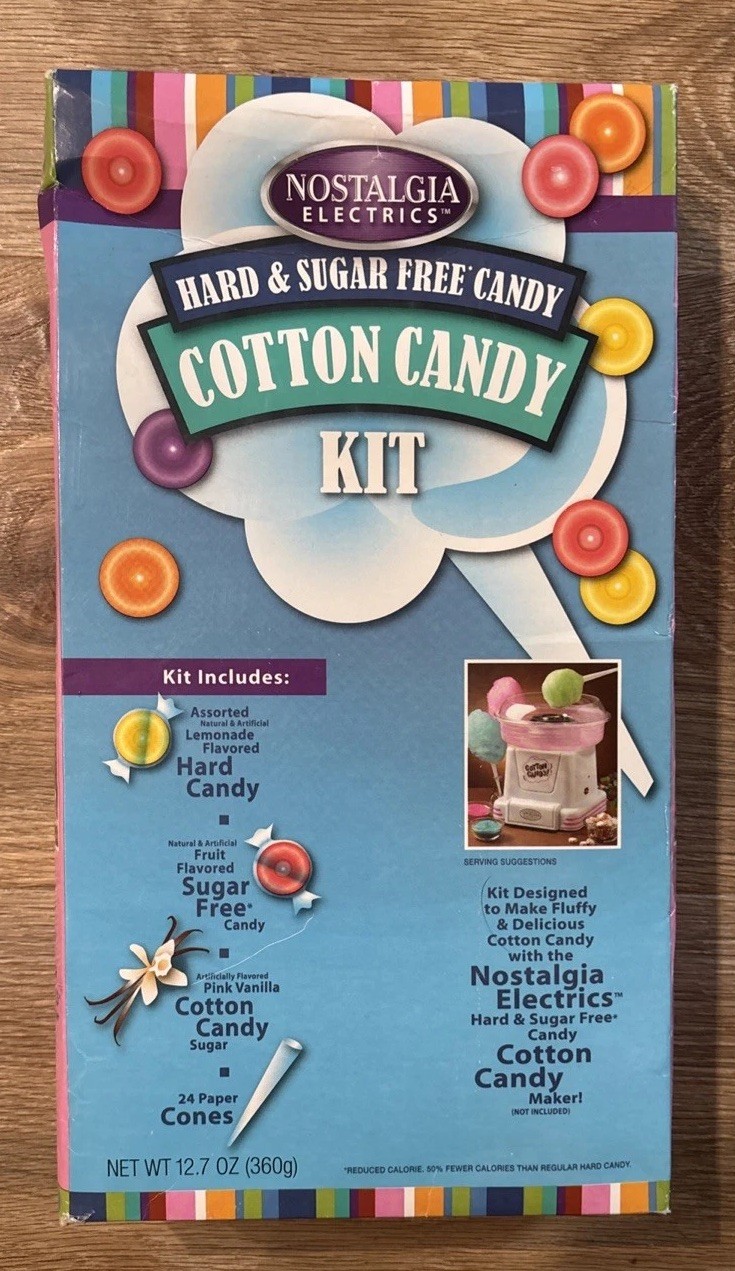 Nostalgia Electrics Hard & Sugar Free Candy Cotton Candy Kit