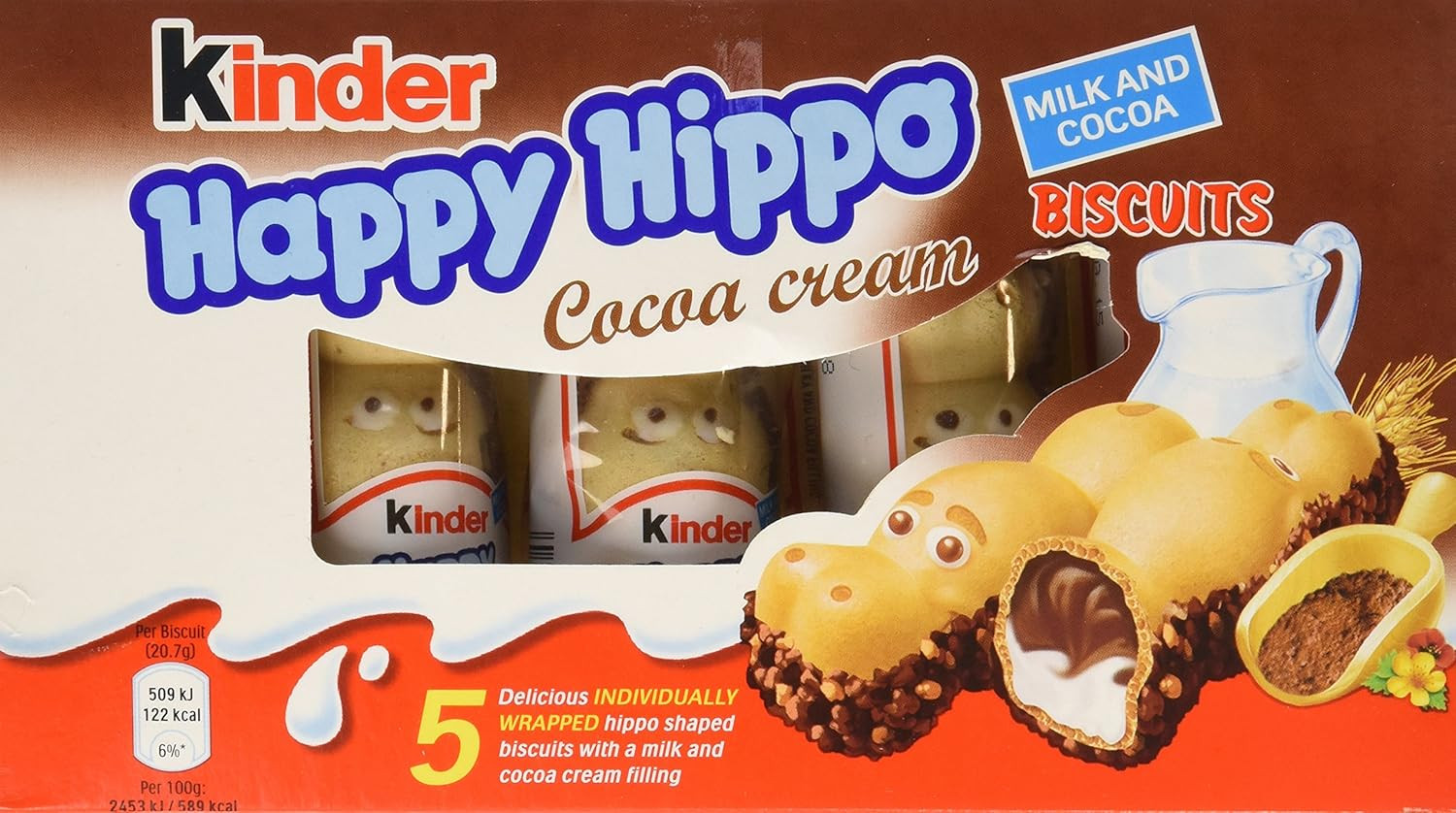 Kinder Happy Hippo – Cocoa, CASE, 10X(20.7G X 5) by
