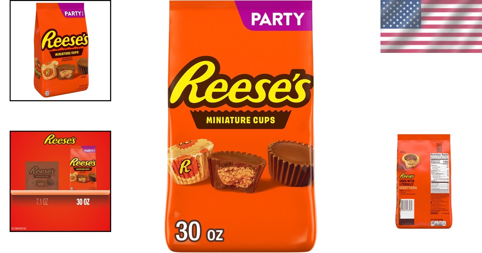 Rich Milk Chocolate and Peanut Butter Cups – 30oz Party Pack for Every Occasion