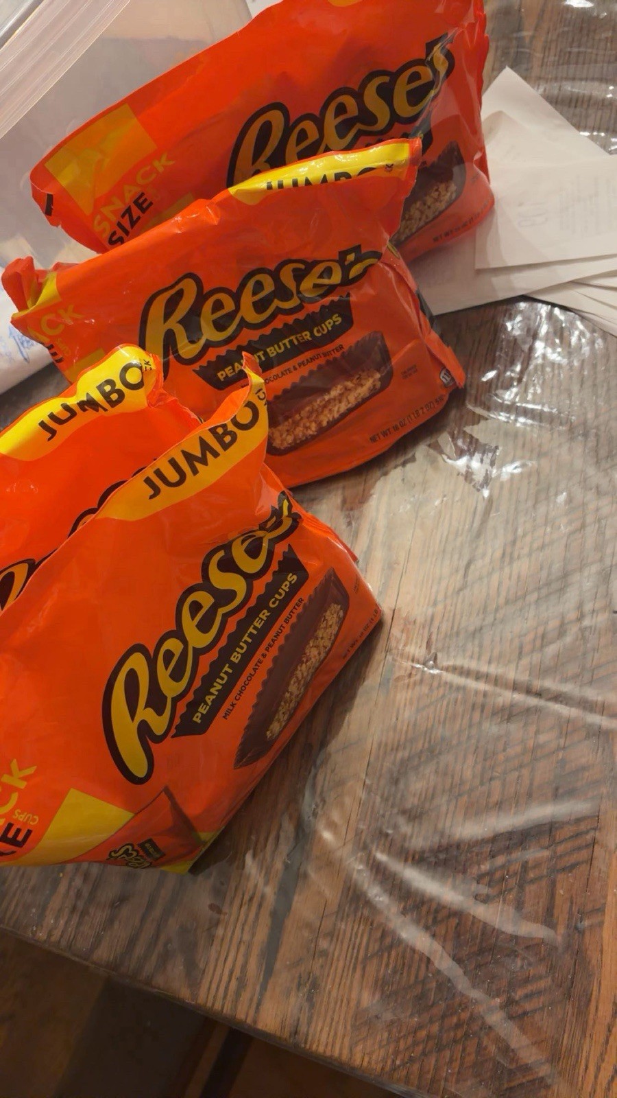4.5 Pounds of Reese’s peanut butter cups.