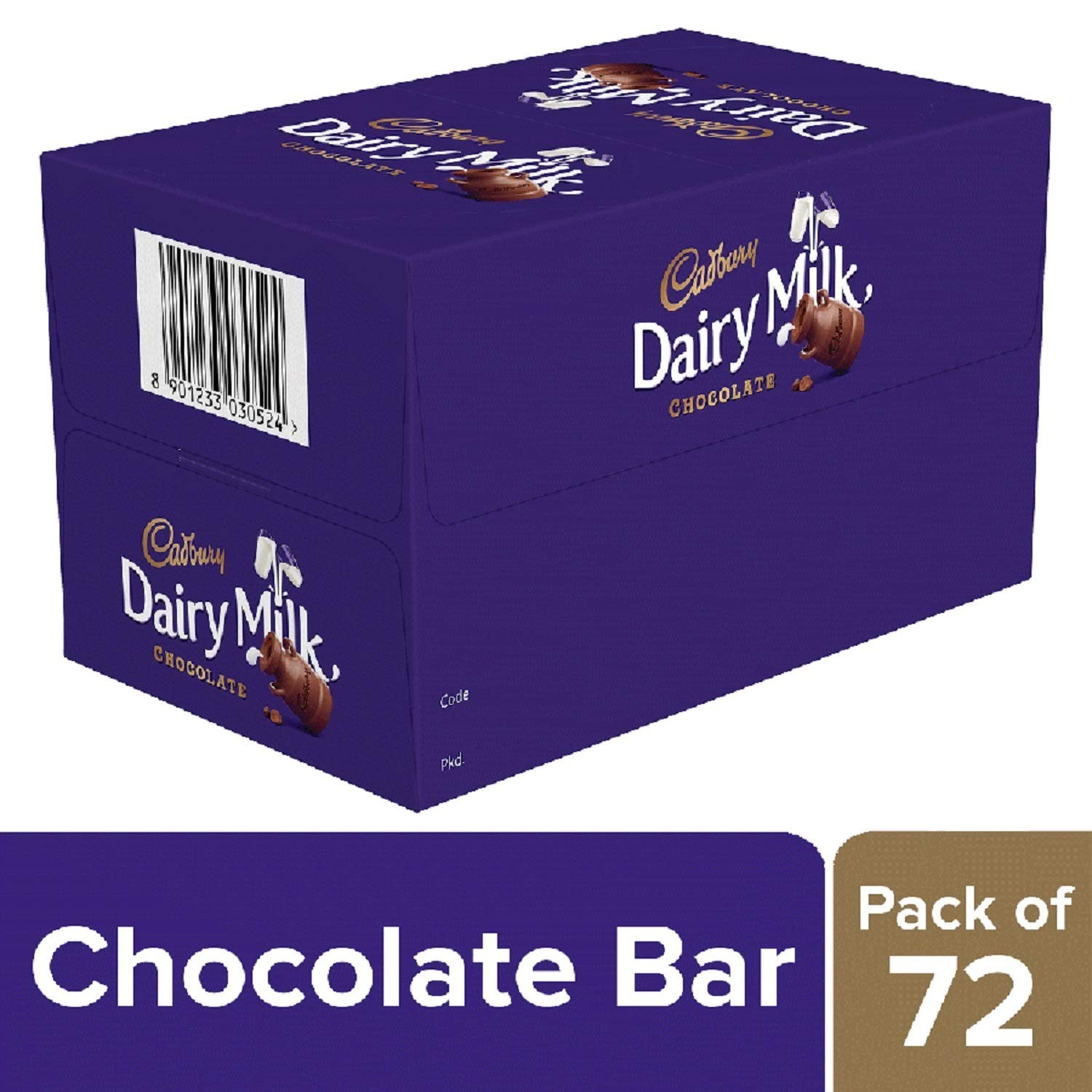 Cadbury Dairy Milk Chocolate, 6.3gram (Pack of 72) Free Shipping