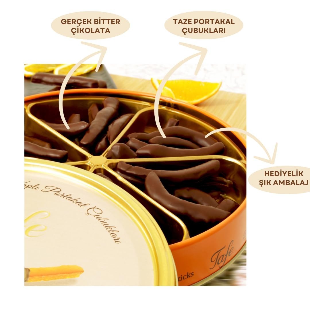 Indulge in Dark Chocolate Coated Orange Sticks – 300g Gourmet Gift