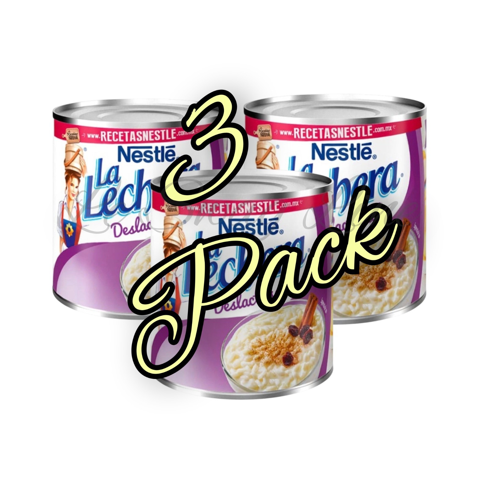3 Pack Nestle La Lechera Deslactosada Sweetened Condensed Non Lactose Milk 370g
