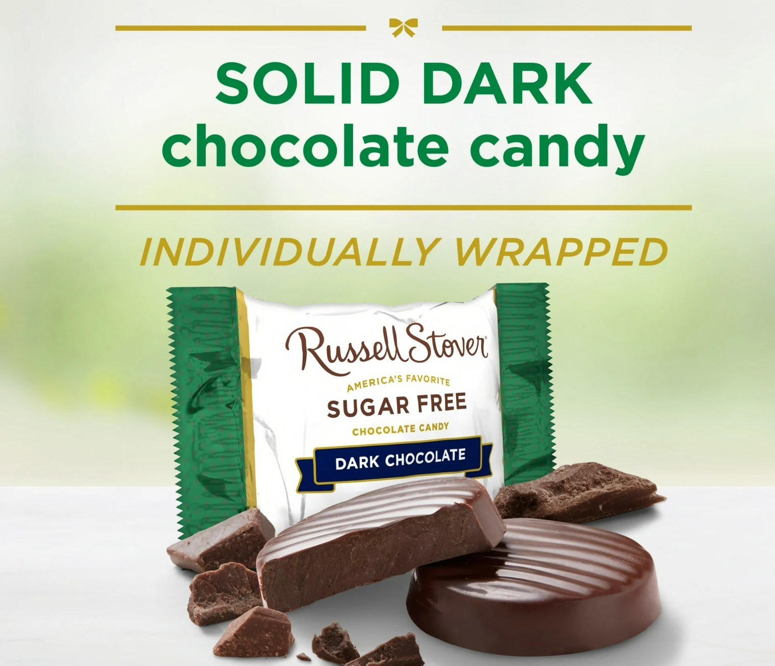 Russell Stover SUGAR FREE DARK CHOCOLATE Medallions- Bulk Candy- TWO POUNDS