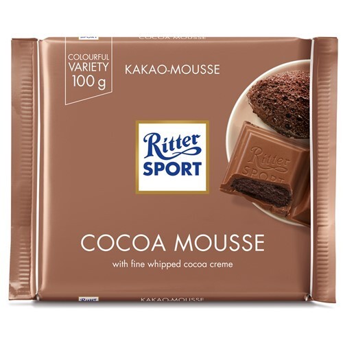 2 x Ritter Sport Choco Cocoa Mousse Genuine Chocolate Bar Sweet