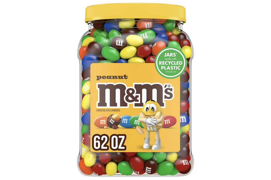 M&M’S Peanut Milk Chocolate Candy, 62 oz.