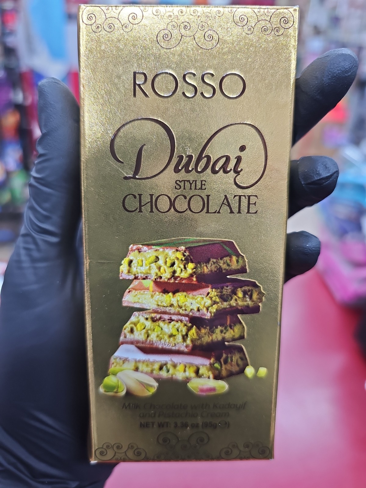 New Lot Of 6 Ct Rosso Dubai Style Milk Chocolate Kadayif & Pistachio Cream…