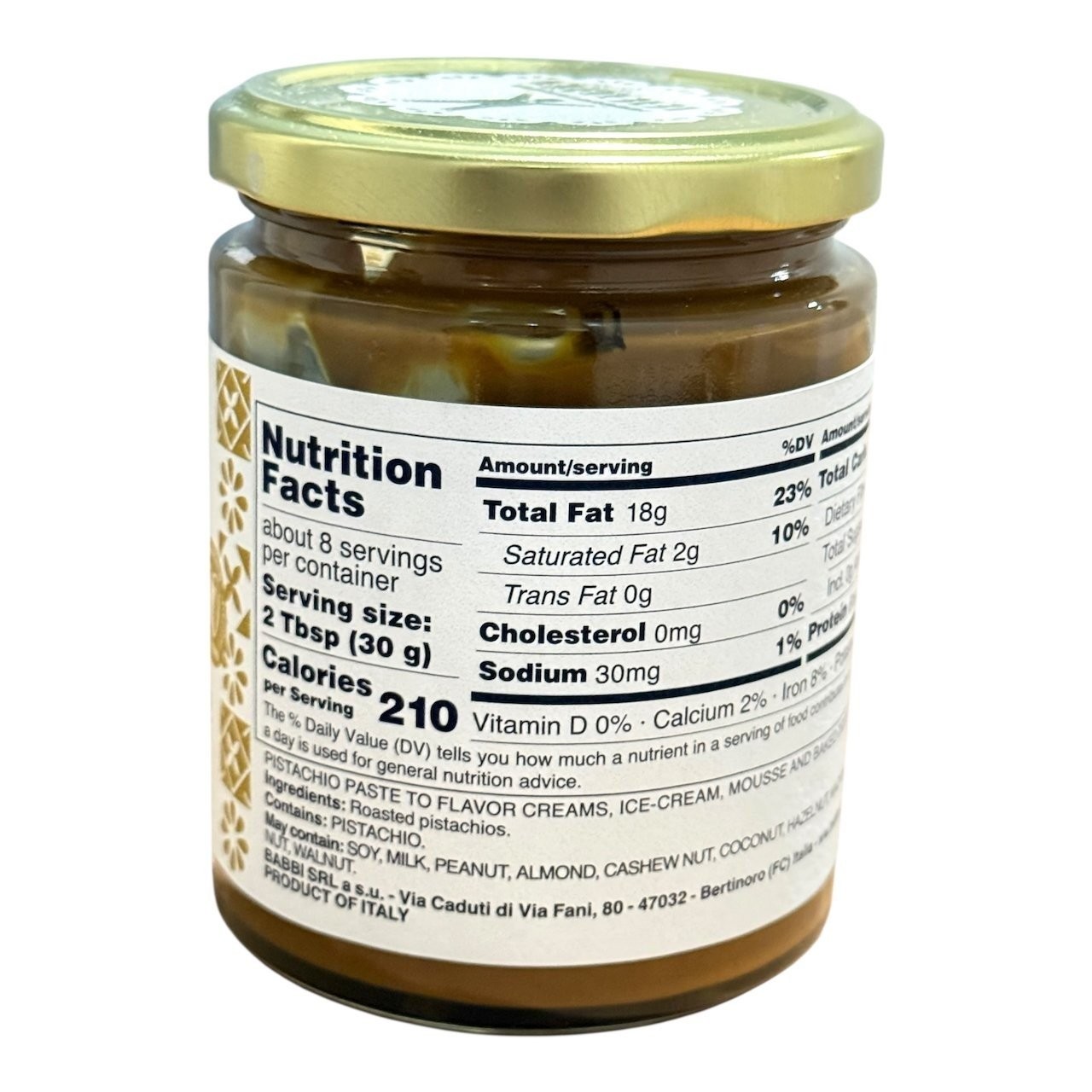 Babbi Home Bakery Pistachio Paste – 8.8oz