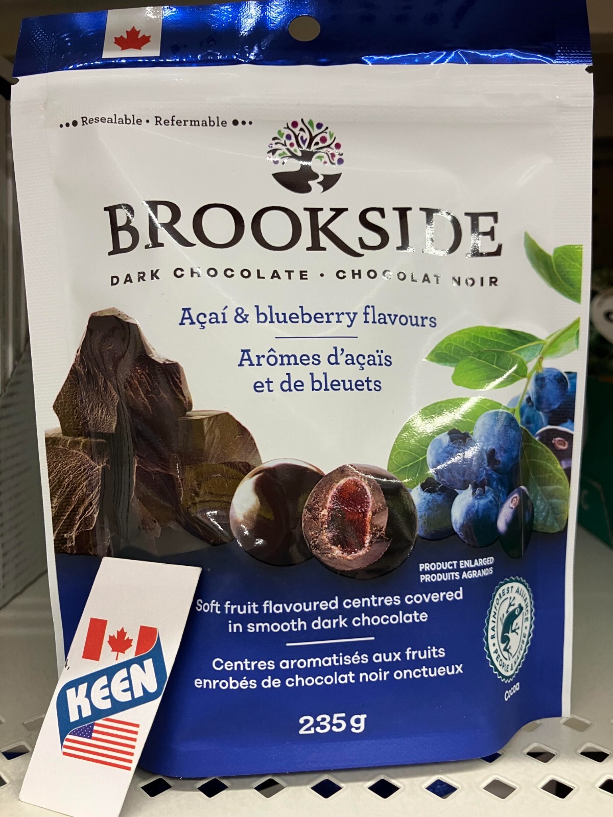 AiWaWa CA, Brookside Chocolate acai & Blueberry 235 Grams, Hard Candies