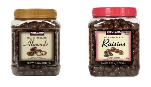 Kirkland Signature Milk Chocolate Almonds & Milk Chocolate Raisins 3 LB & 3.4 LB