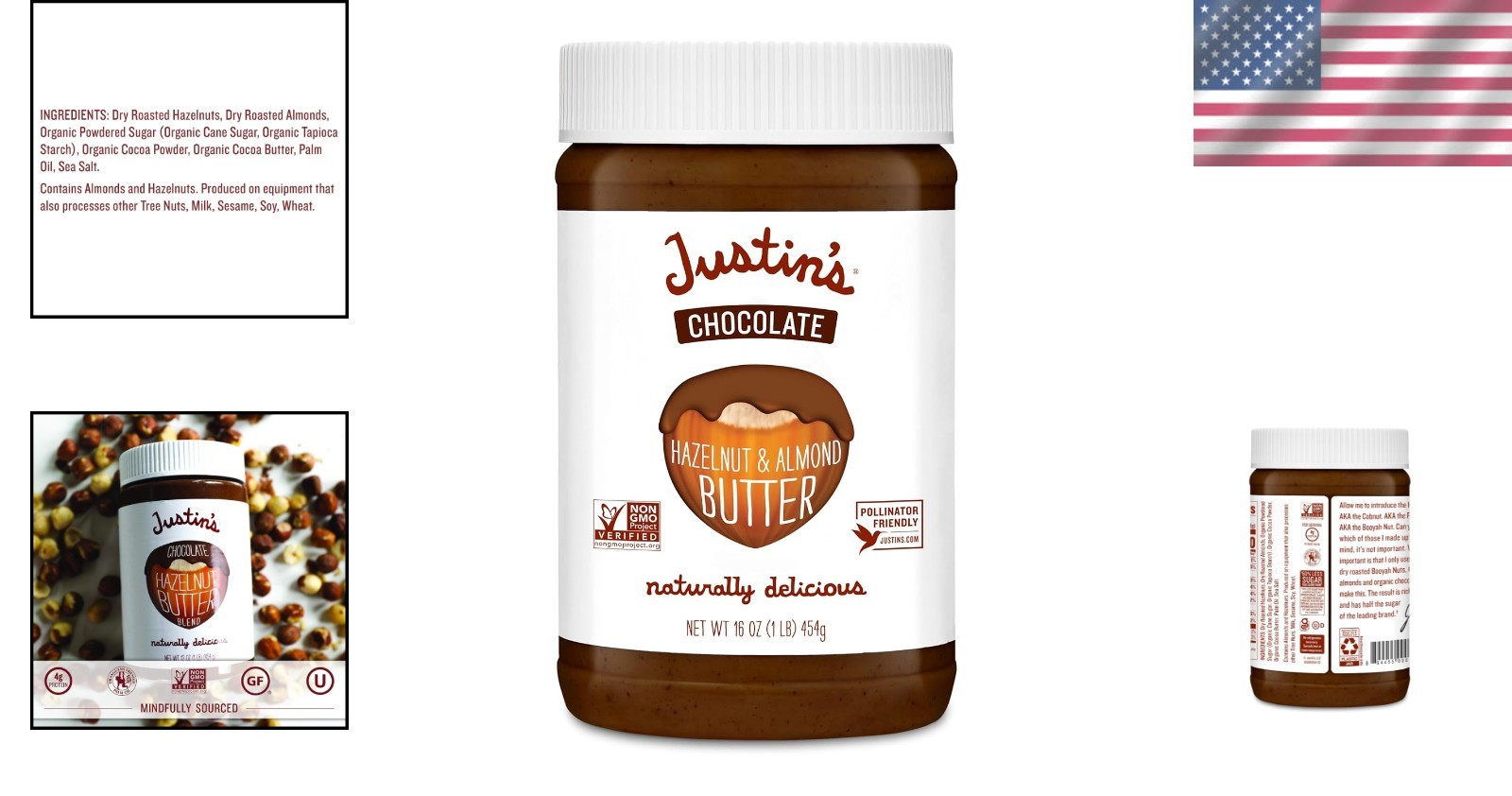 Rich and Creamy 16 Ounce Gluten-Free Chocolate Hazelnut & Almond Butter Delight