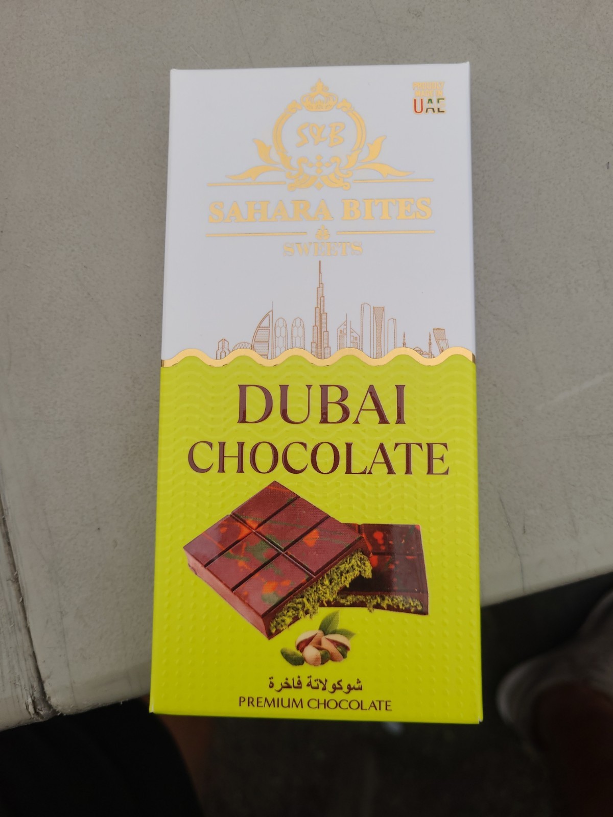 Sahara Bites DARK Premium Dubai Chocolate Kunafa with Pistachio 6.52OZ/185G NEW
