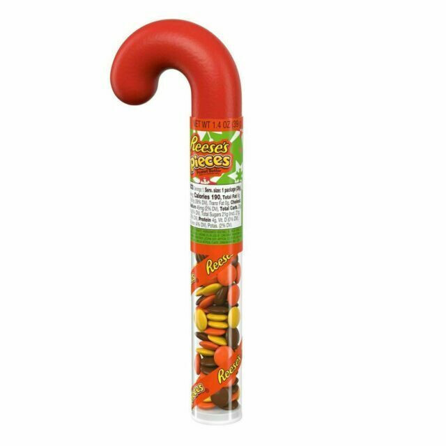 Reese’s Pieces Peanut Butter Crunchy Shell Filled Candy Canes 1.4 oz