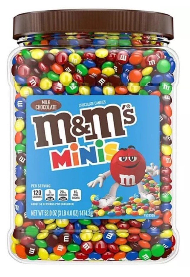 New M&M Minis – Bulk Milk Chocolate Candy, Variety Packs (Bucket) 52 oz Snack