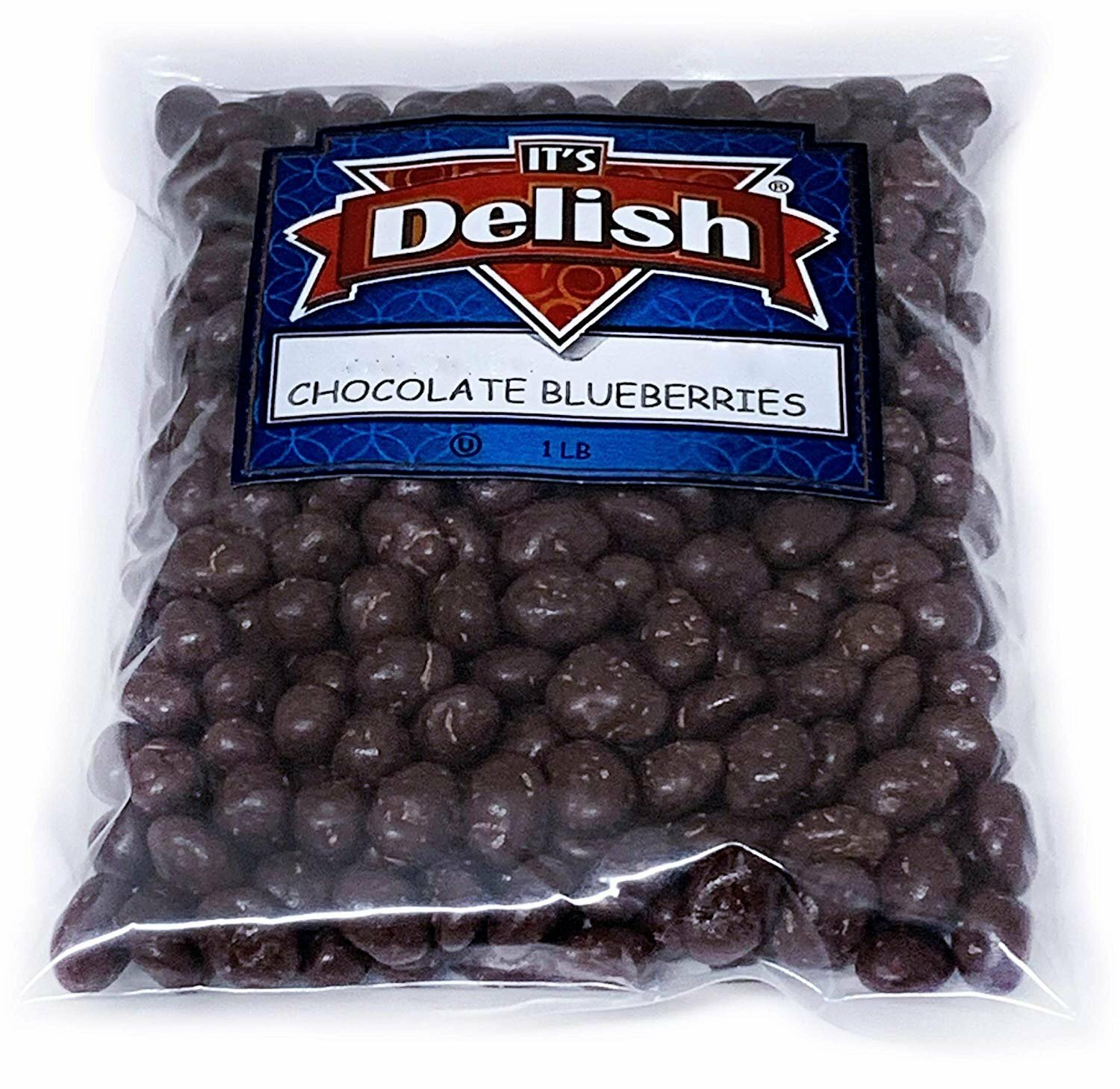 Gourmet Dark Chocolate Covered Blueberries by It’s Delish, Half Pound (8 Oz Bag)