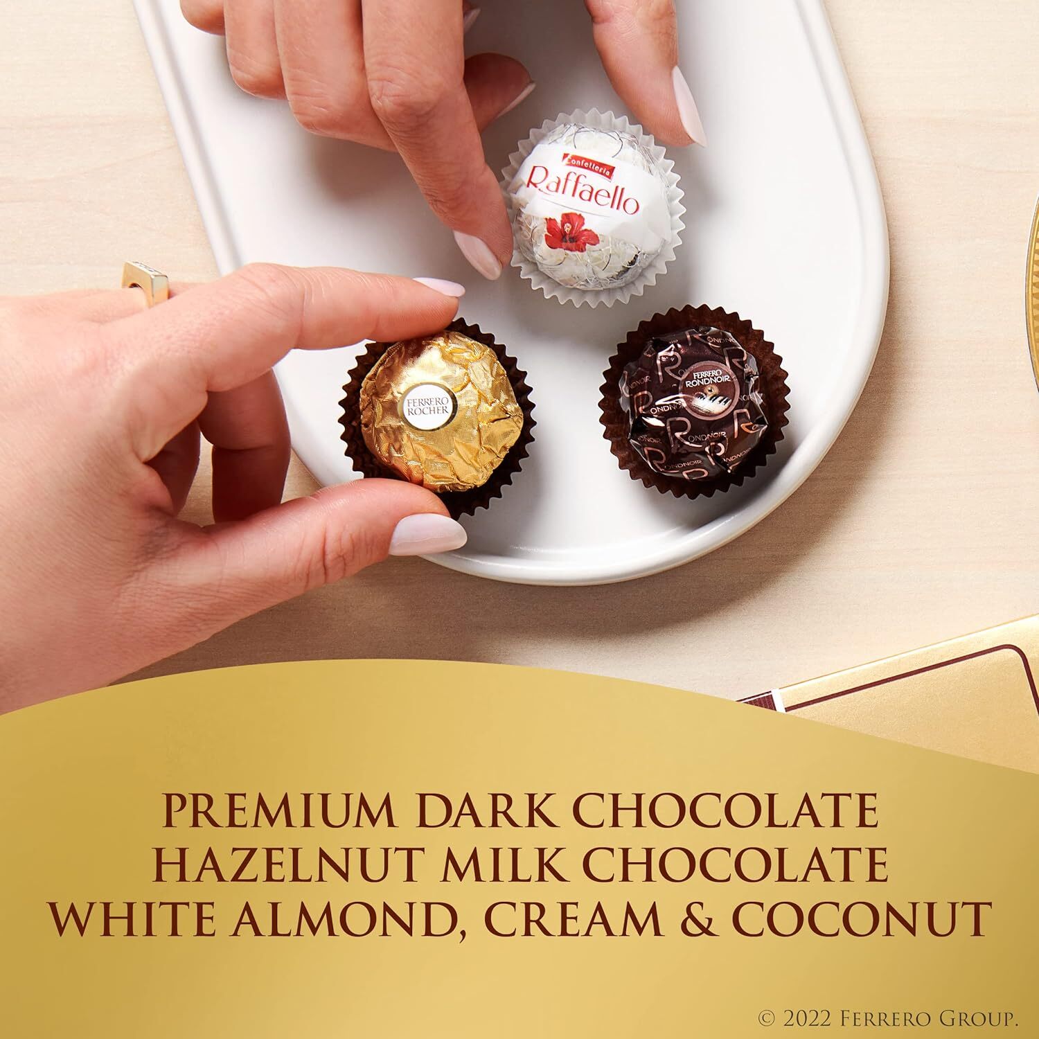 Collection, 12 Count, Premium Gourmet Assorted Hazelnut Milk Chocolate, Dark Cho