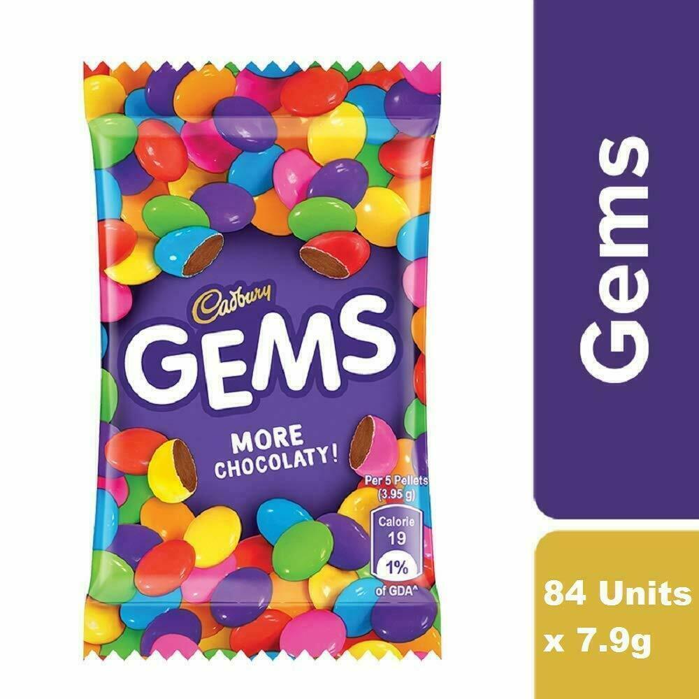 Cadbury Gems Chocolate, 84 X 7.9g each try now best product+free shipping
