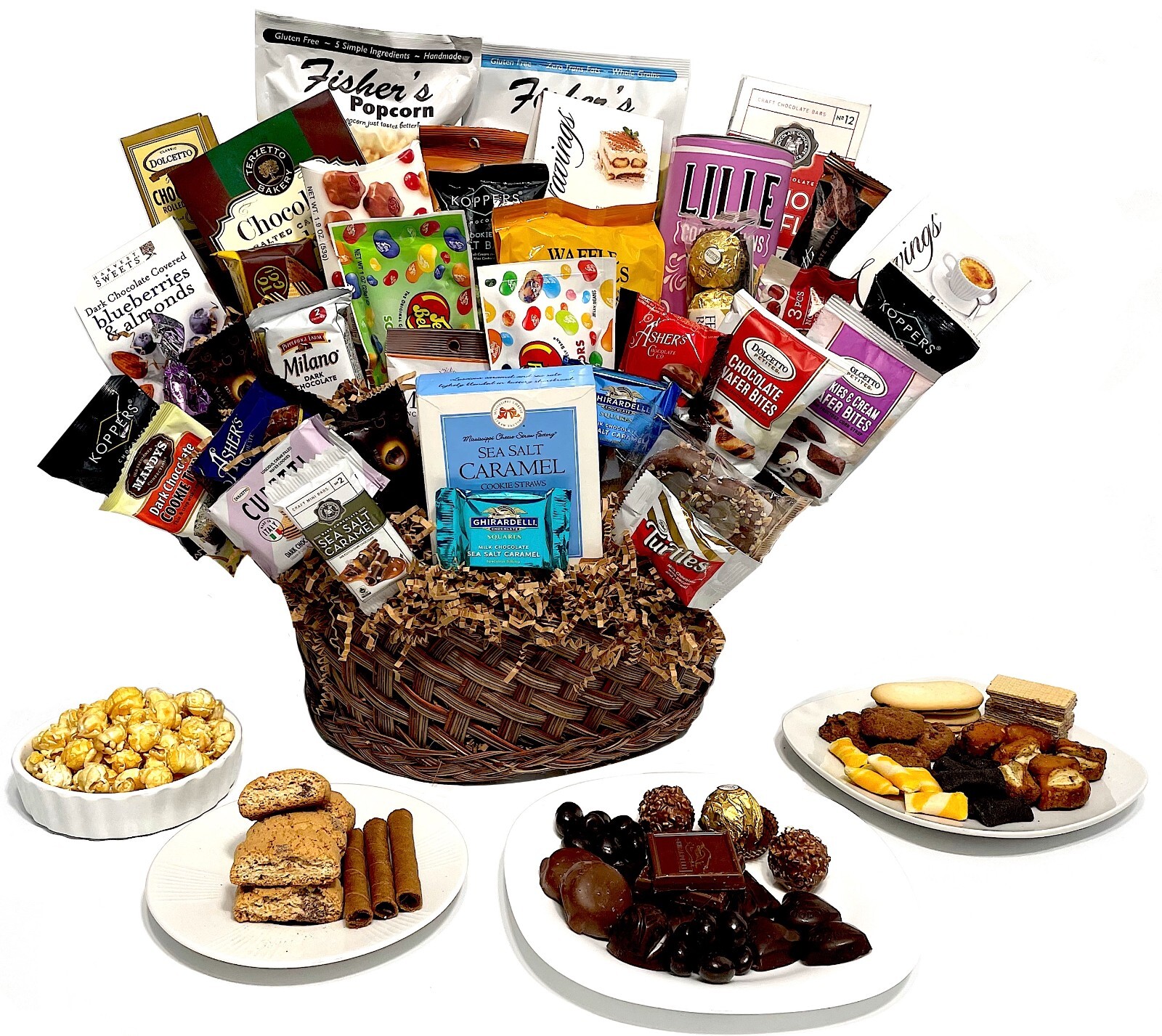 Mother’s Day Gourmet Gift Basket Hand-Crafted with chocolate cookie candy snacks
