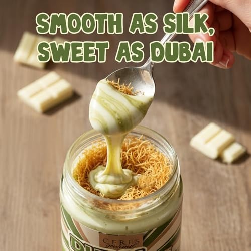 Gourmet Pistachio Spreadable White Chocolate with Roasted Phyllo – 9.7 oz