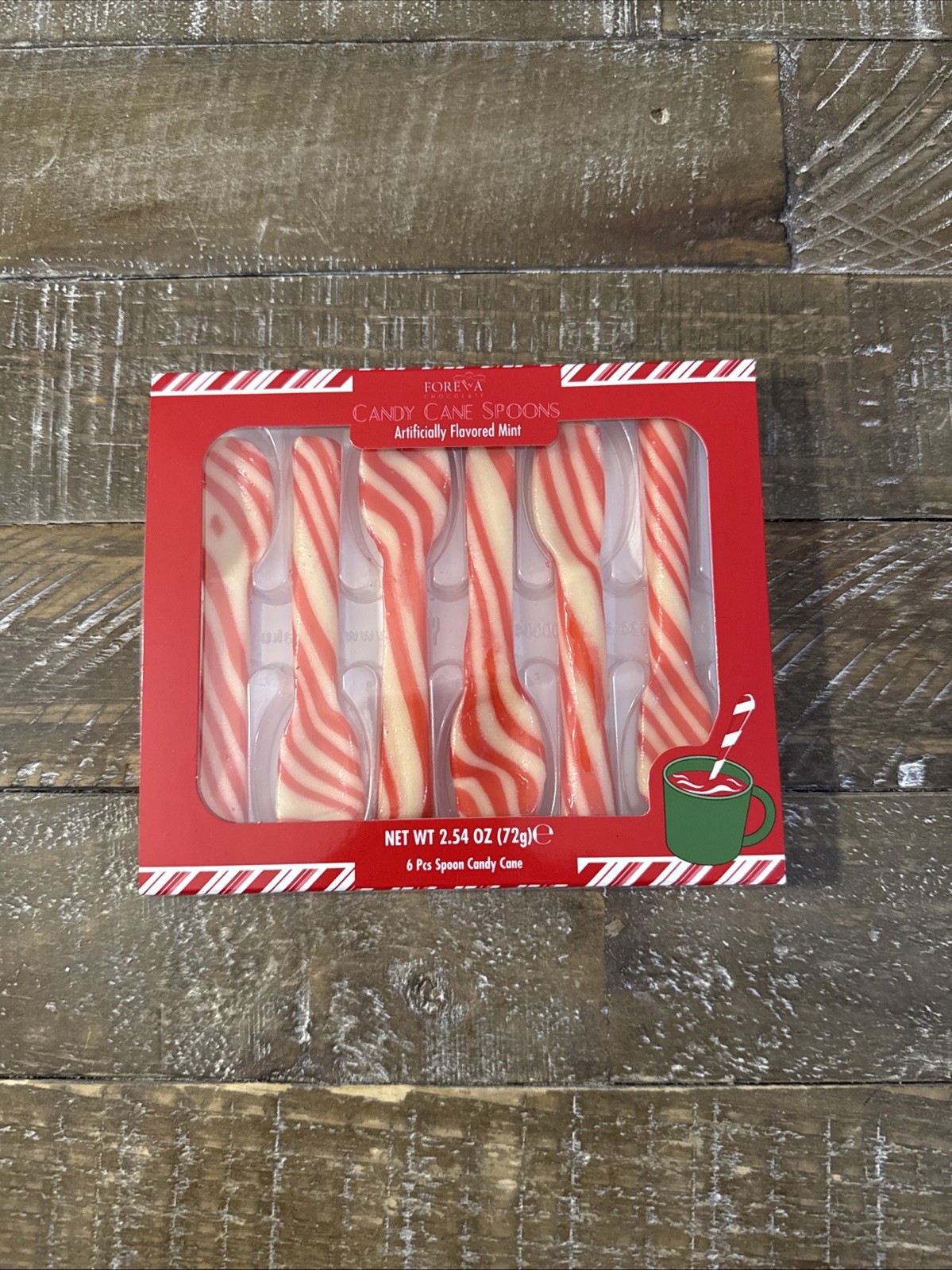 Foreva Chocolate Candy Cane Spoons Mint Flavor