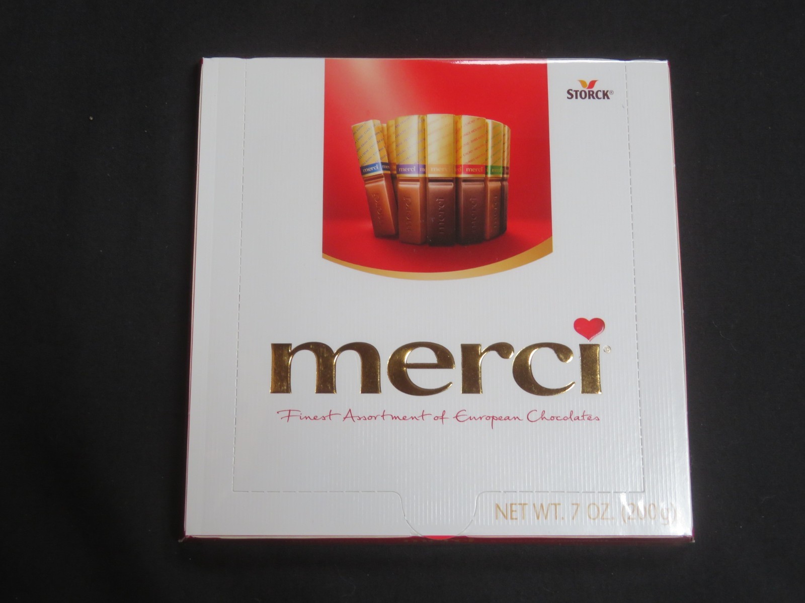 (1) Box of Storck Merci Finest Assortment of European Chocolates 7 Oz