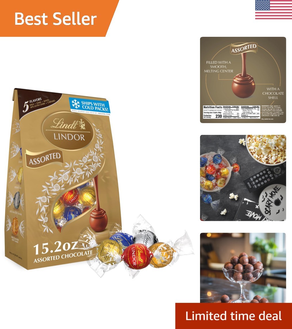 Assorted Chocolate Candy Truffles, Chocolate with Smooth, Melting Truffle Cen…