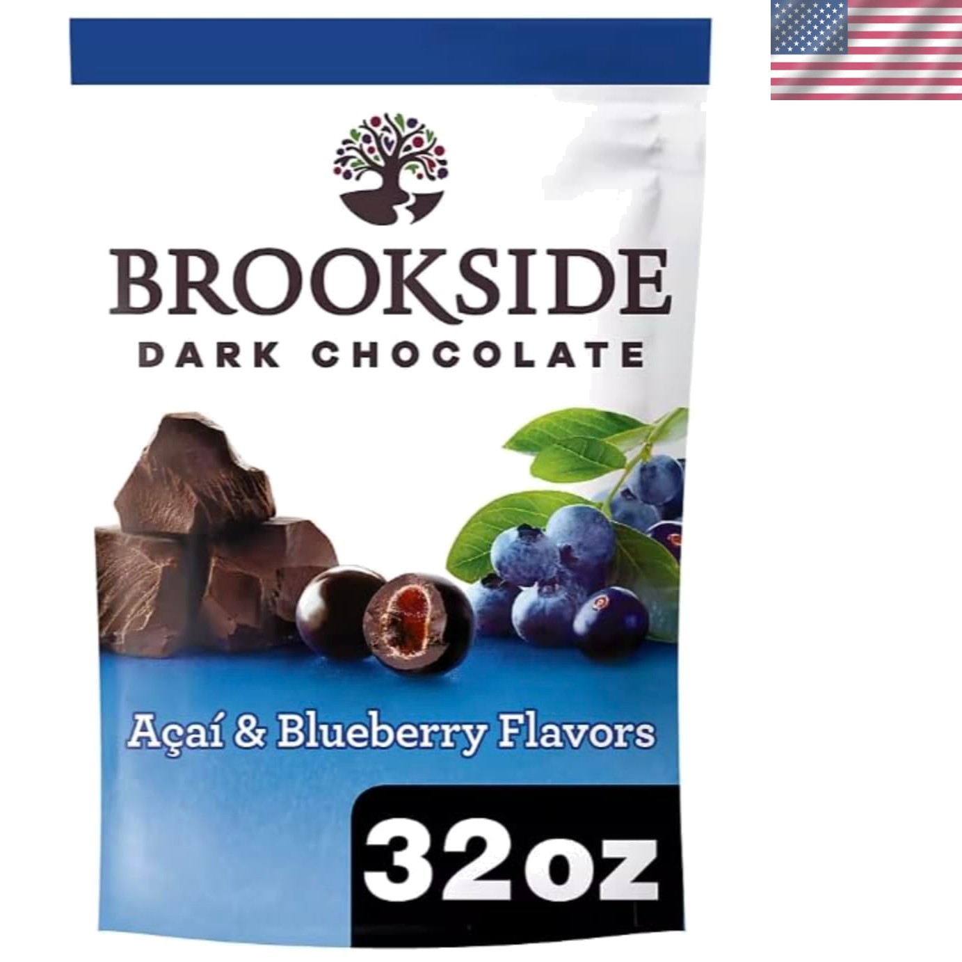 Healthful 32 Oz Dark Chocolate with Acai and Blueberry – Guilt-Free Indulgence