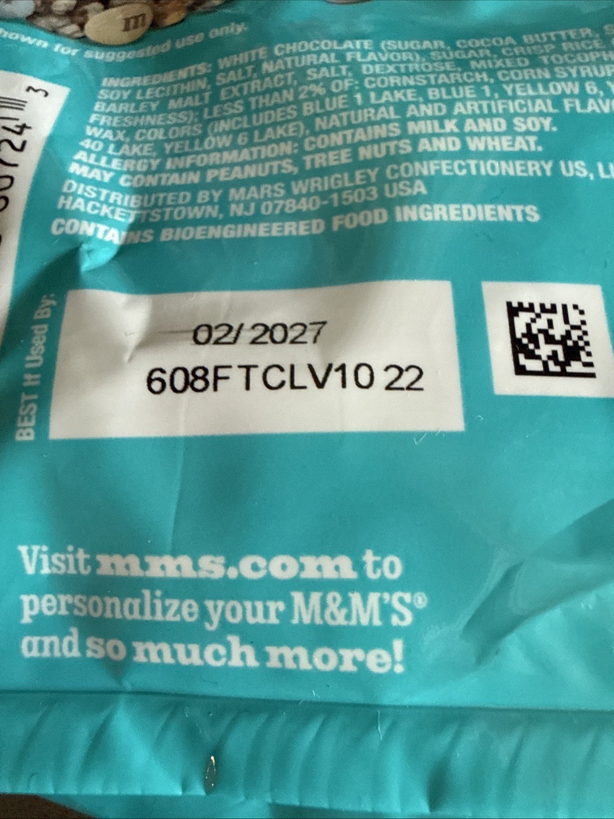 5! NEW ONLY AT TARGET M&Ms MARSHMALLOW CRISPY WHITE CHOCOLATE BAG 7.4OZ