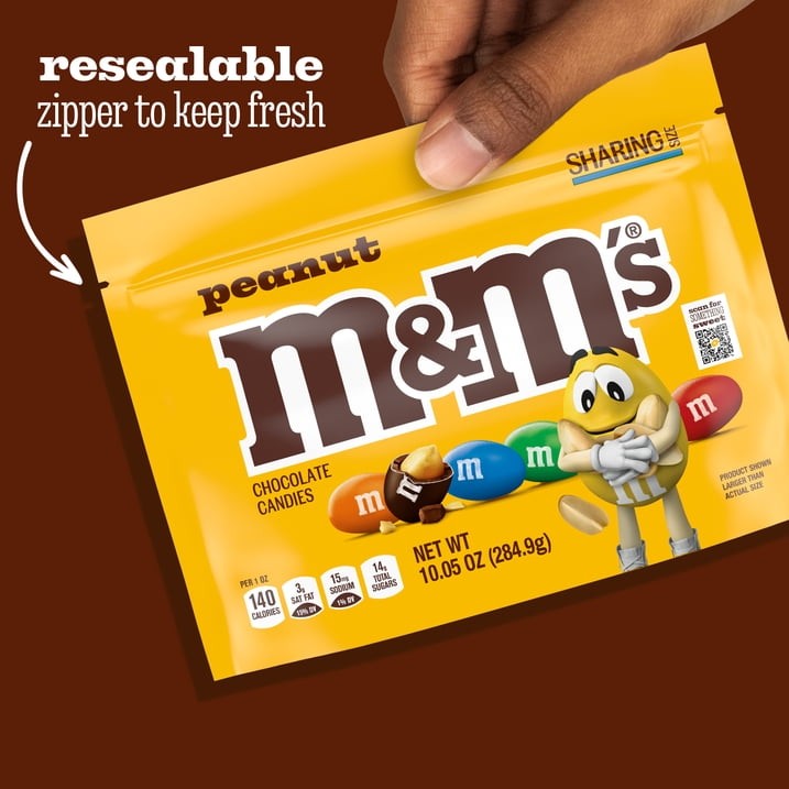 M&M’s Peanut Milk Chocolate Candy Sharing Size – 10.05 oz Bag