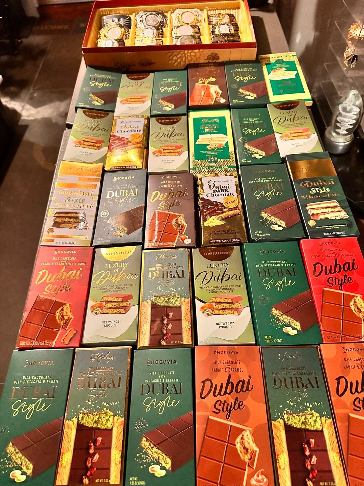Authentic Dubai Chocolate Half Pound LBS Gold Bars