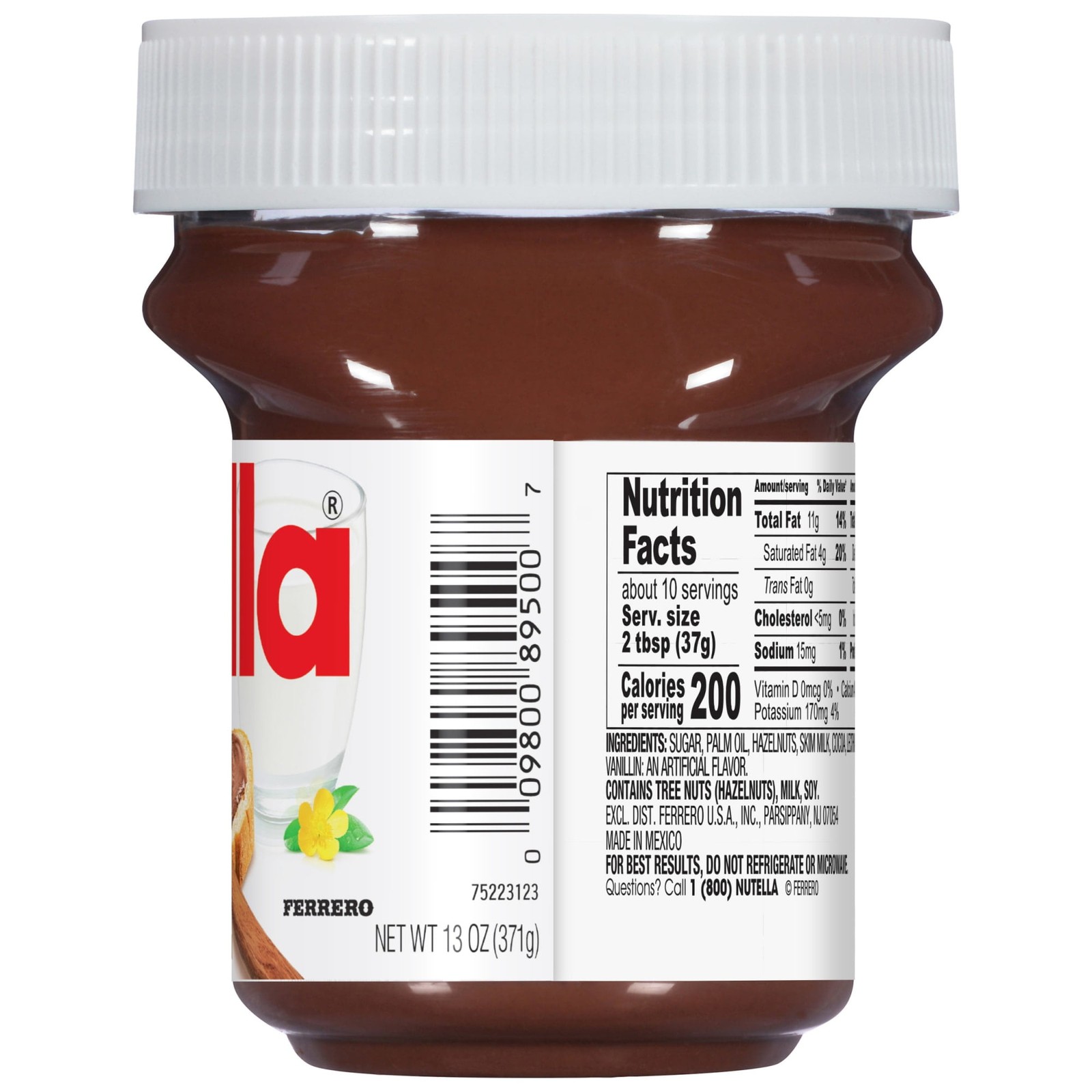 Nutella Hazelnut Spread with Cocoa – Creamy Breakfast Favorite, 13 oz Jar