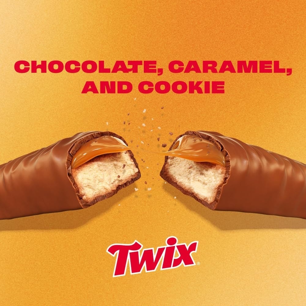 Fun Size Individually Wrapped Caramel Cookie Milk Chocolate Candy Bars, Bulk