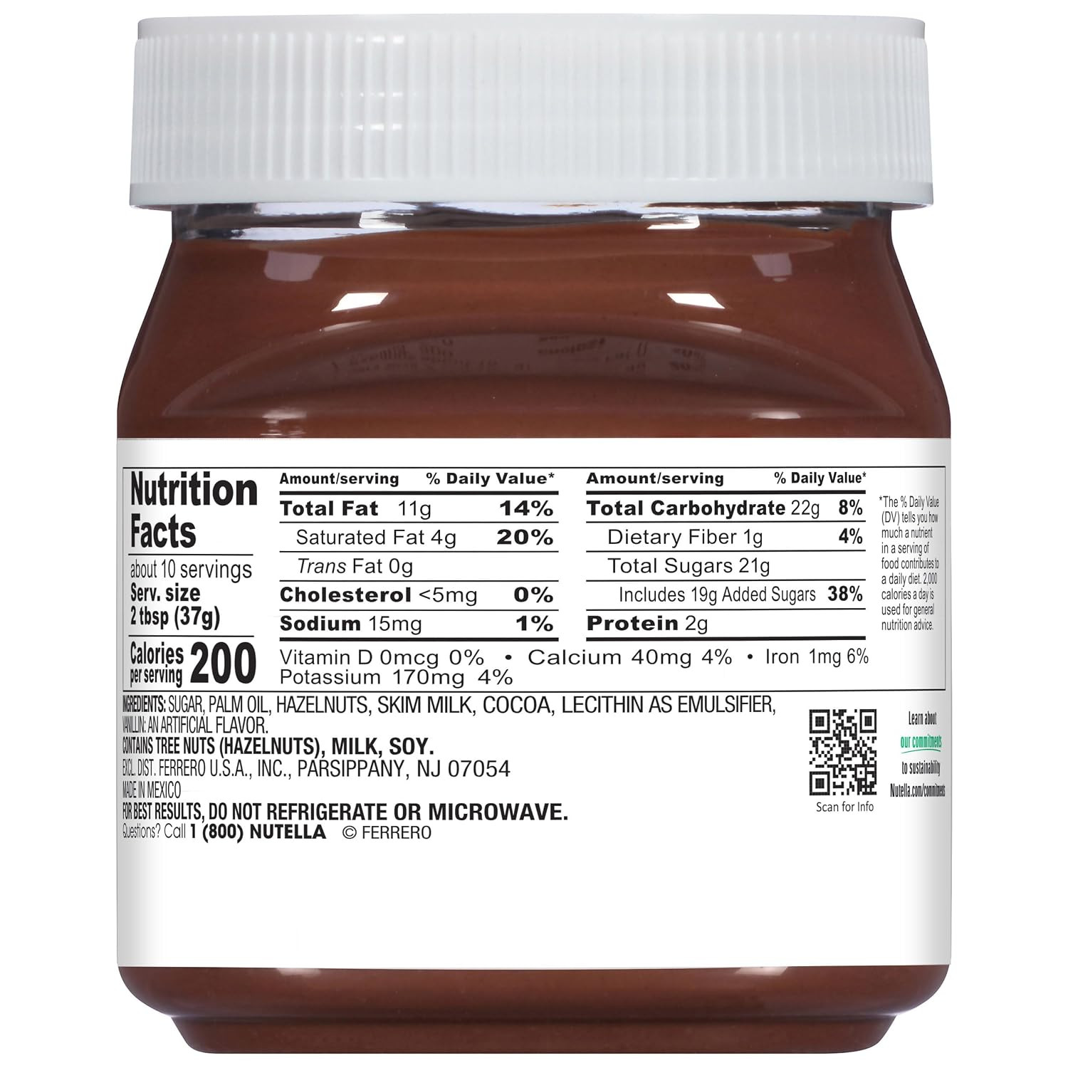 Creamy Chocolate Hazelnut Spread with Cocoa, Sweet Topping for Breakfast and Des