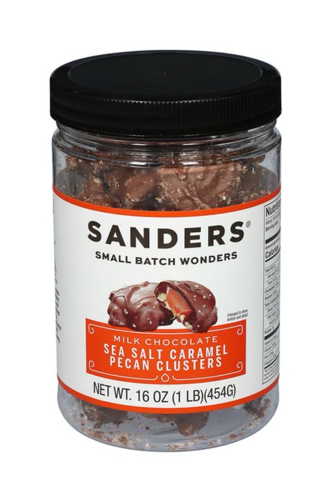 🟣 New Sanders Small Batch Wonders Milk Chocolate Sea Salt Caramel Pecan 16oz