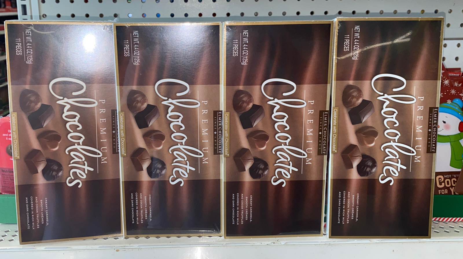 4 Boxes Elmer Chocolate Premium Assorted Chocolates 4.4 oz. Each Christmas Candy