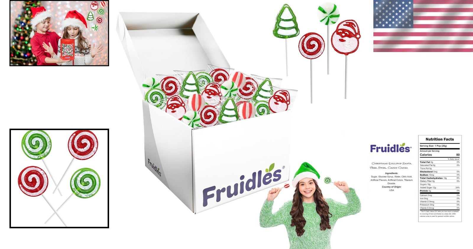 Bulk Christmas Lollipops 20lb Assortment – Fruity Hard Candy Suckers Individu…