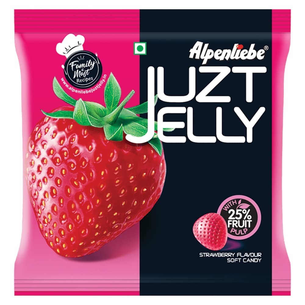 Alpenliebe Juzt Jelly, Strawberry Pouch, 148 g, 40 pcs | Select Pack