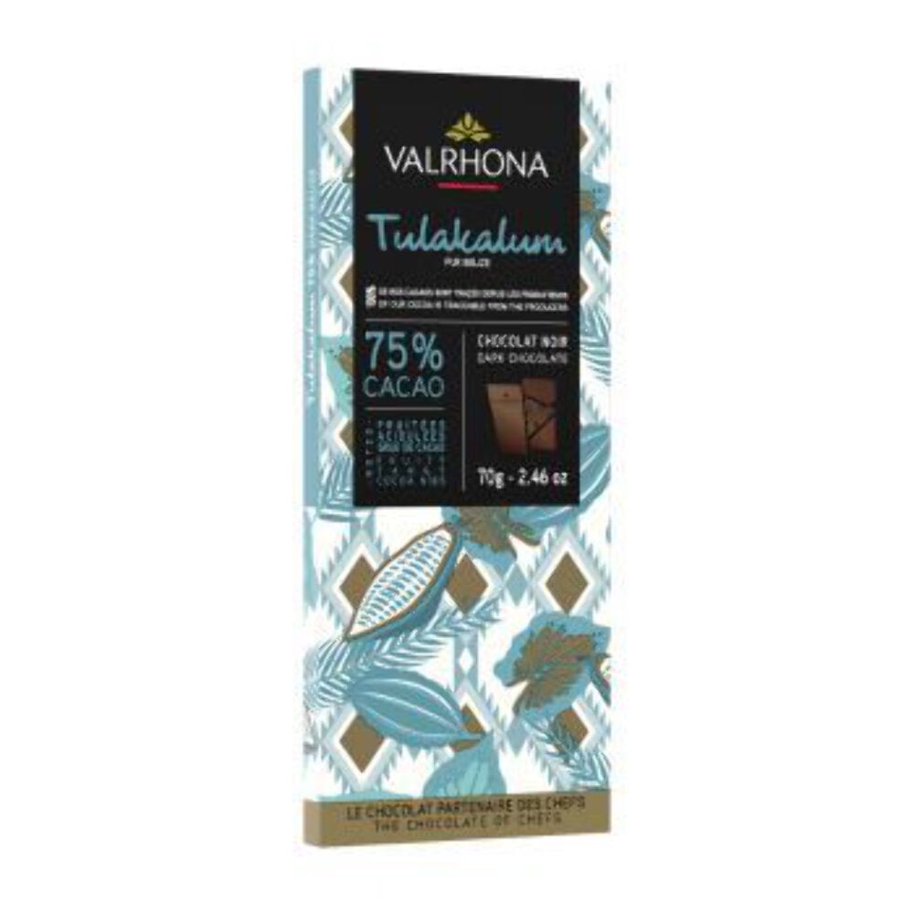 Valrhona Tulakalum Belize 75% Dark Chocolate Tasting Bar imported from France