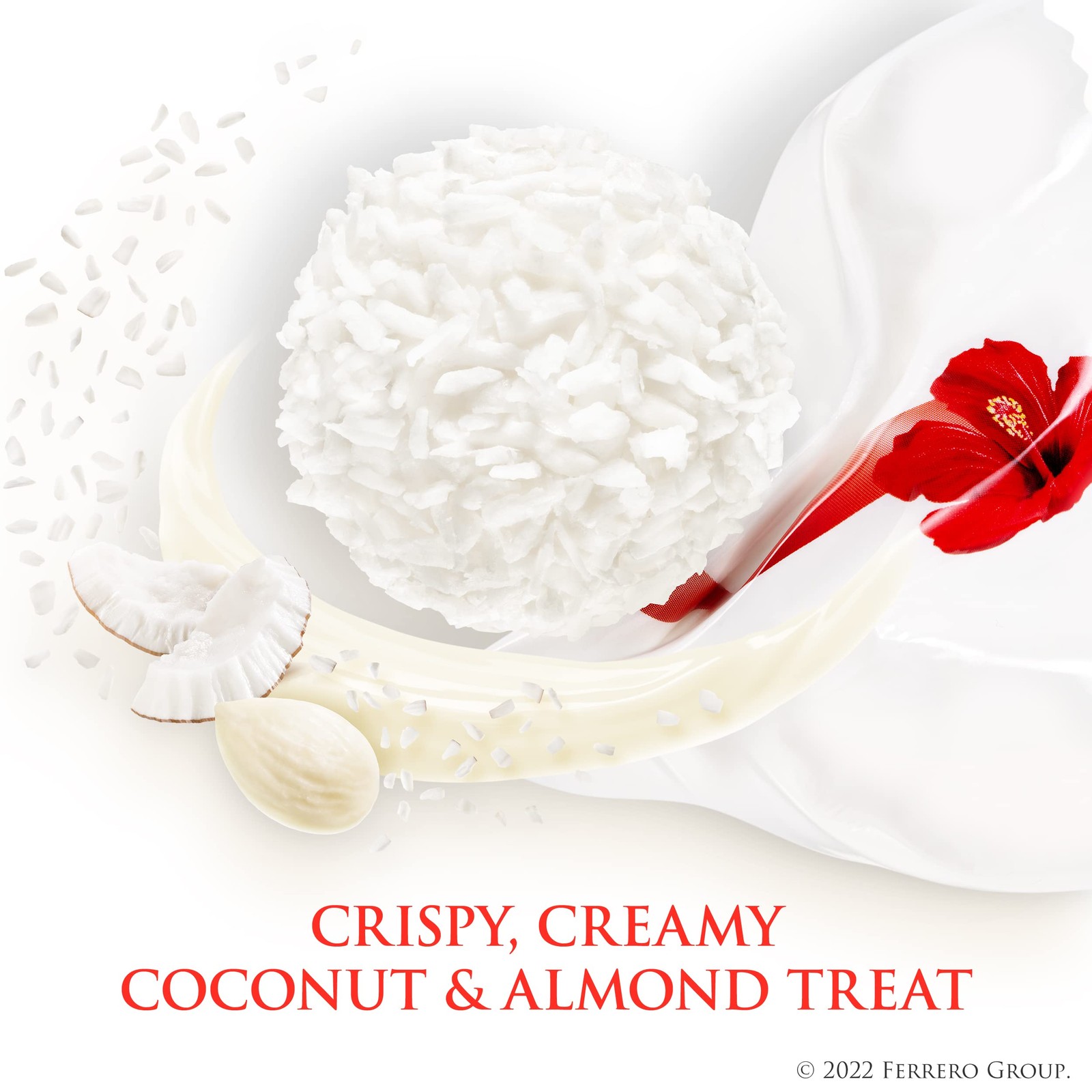 Coconut Almond Pralines in Metal Tin Box – 30 Individually Wrapped Treats