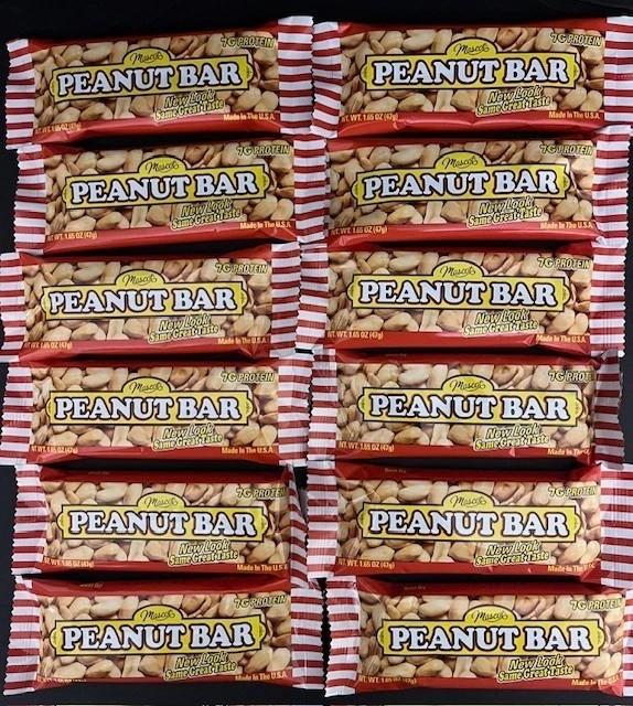 Mascot Peanut Block Bars Candy- Classic Sweet & Salty Flavor – {12 BARS}