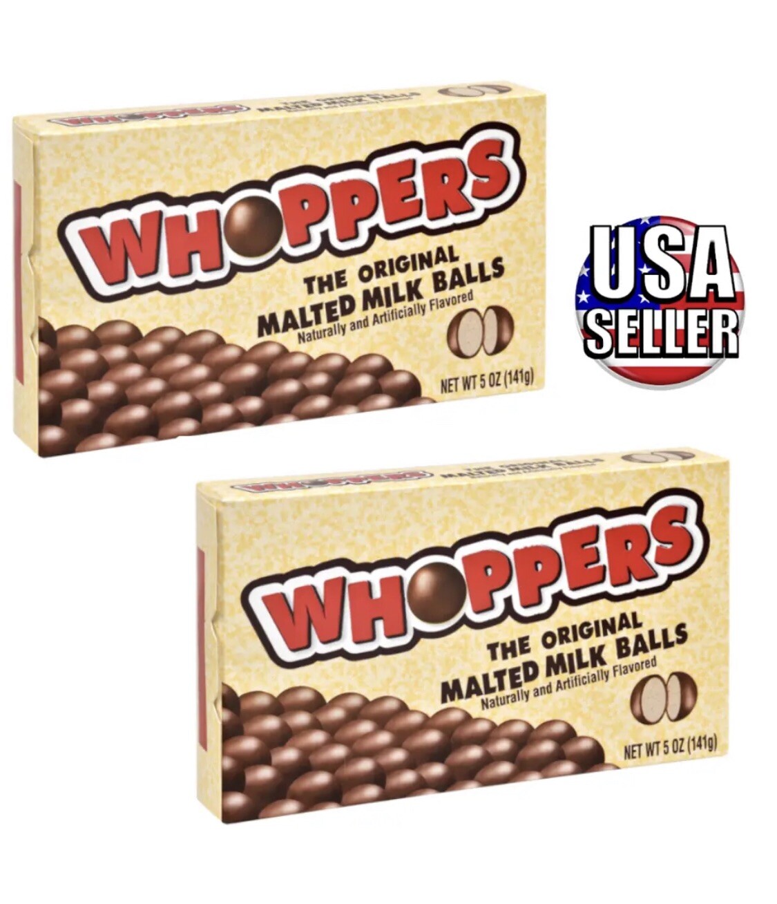 WHOPPERS Chocolate Malted Milk Balls Candy, 5 Ounce [4 Boxes]