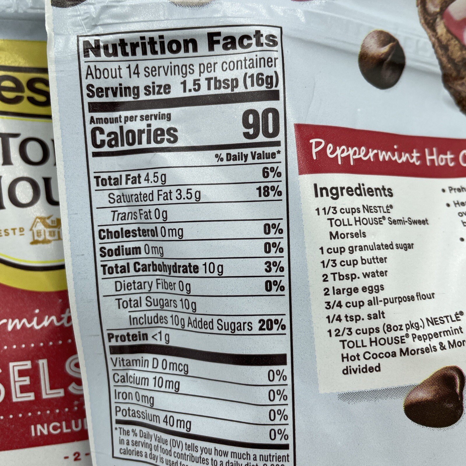 2 Nestle Toll House Peppermint Hot Cocoa Morsels & More. Target- 8 0z/226gm.