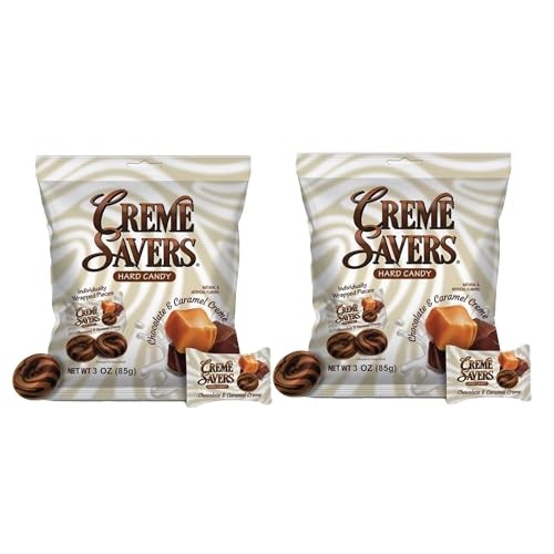 Creme Savers Hard Candy Chocolate and Caramel Creme 3oz Bag