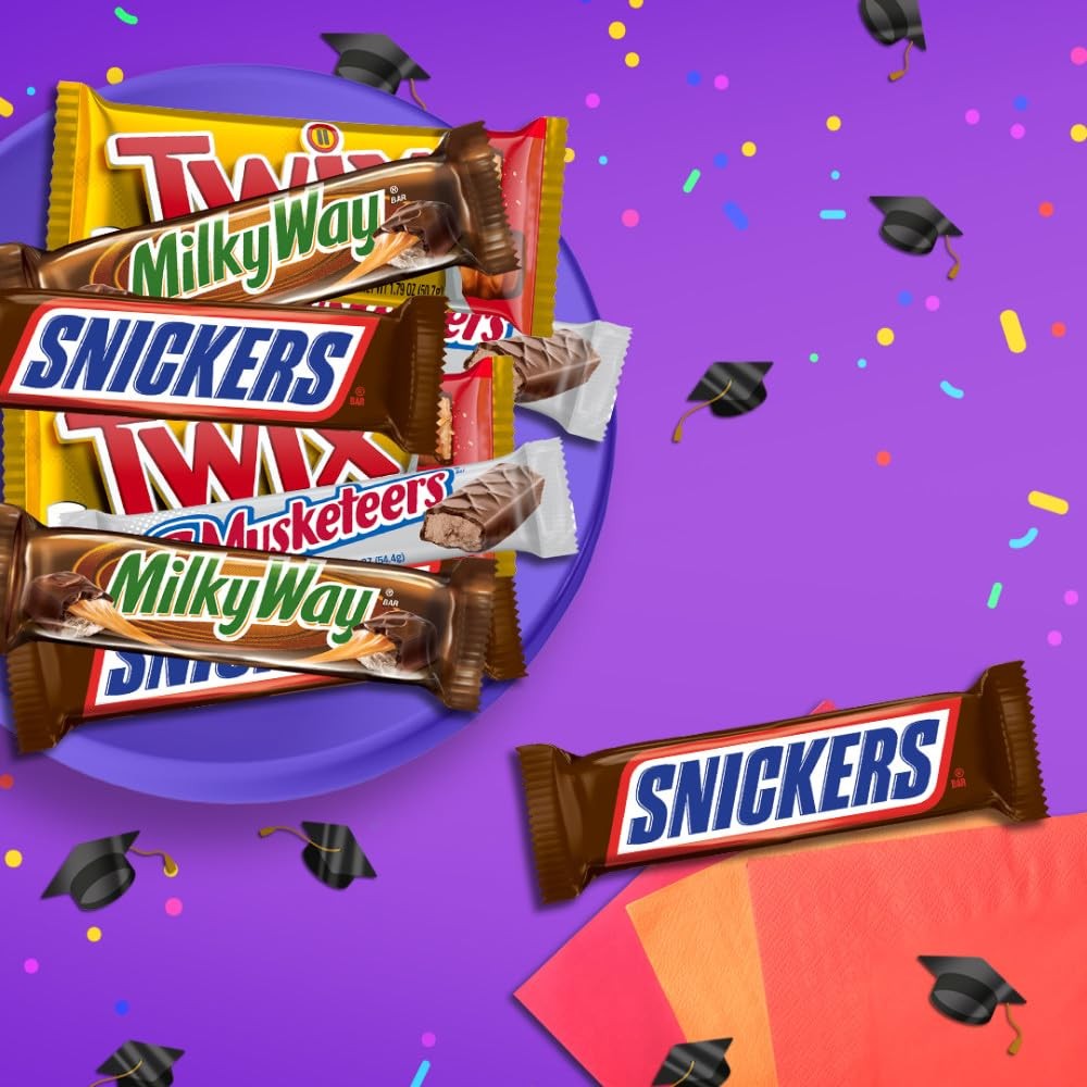 Mars Snickers Twix Milky Way 3 Musketeers Individually Wrapped Variety Pack