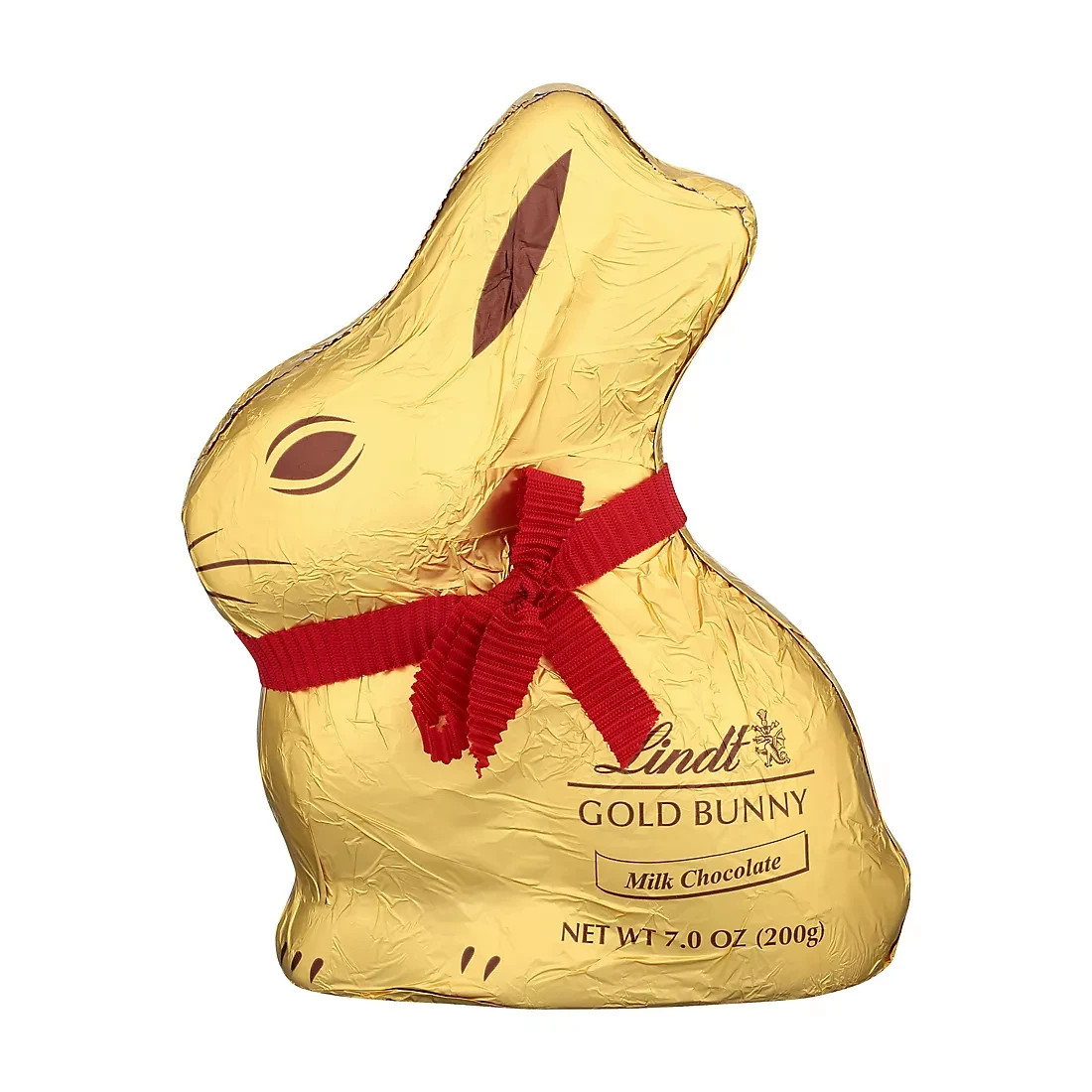 Lindt GOLD BUNNY 7 OZ Milk Chocolate Foil Red Ribbon Iconic Easter Candy Figure