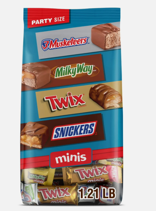 Mars Mixed Snickers, Twix, Milky Way, & 3 MusketeersMinis Chocolate Bars 19.49oz