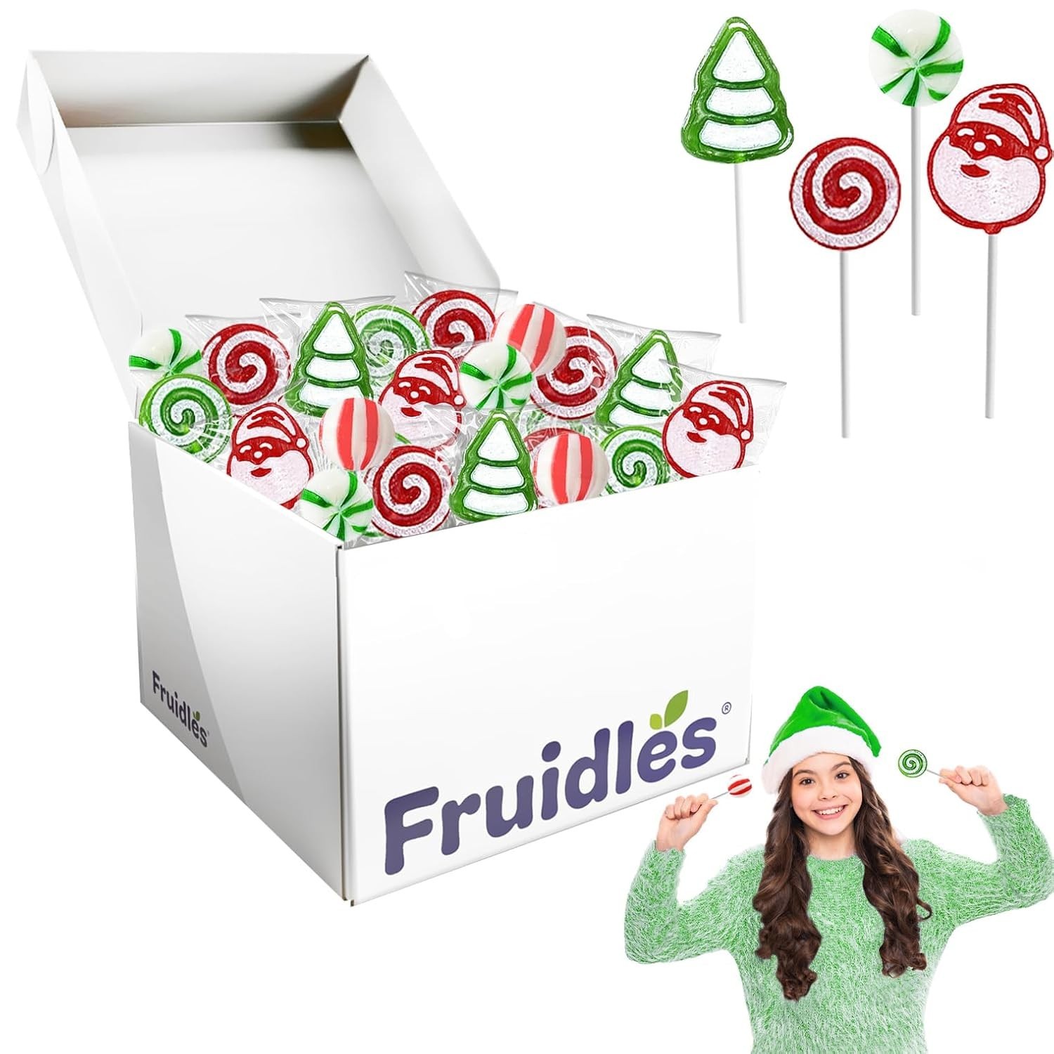 Bulk Christmas Lollipops 20lb Assortment – Fruity Hard Candy Suckers Individu…
